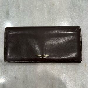 Kate Spade Brown & Orange Leather Wallet